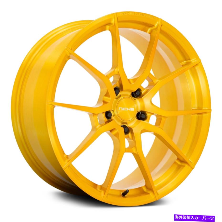 ホイール 4本セット ニッチT112カナンフォードモノブロックホイール20x9.5(20、5x112)ゴールドリムセット4 Niche T112 KANAN FORGED MONOBLOCK Wheels 20x9.5 (20, 5x112) Gold Rims Set of 4【並行輸入品】|Us Custom Parts Shop USDM