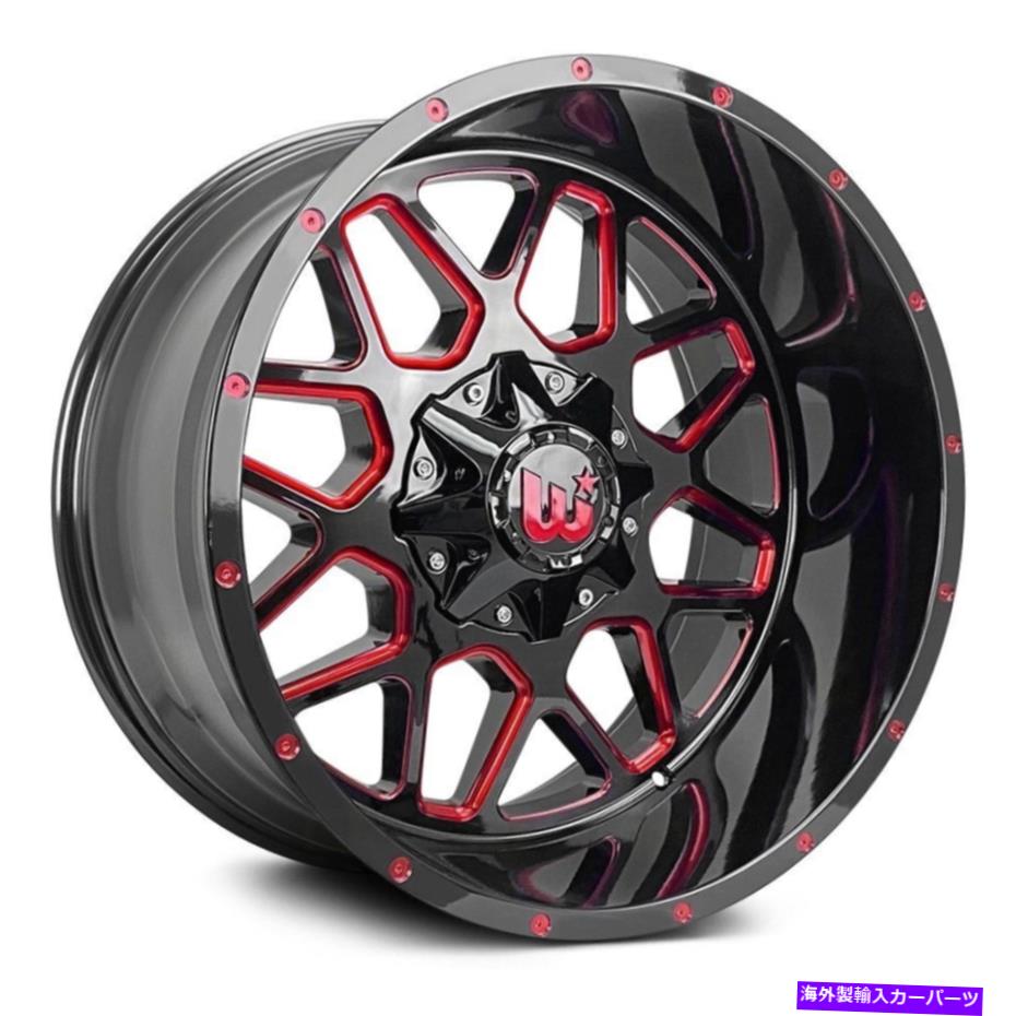 ホイール　４本セット Western Corral Wheels 22x12（-44、8x170、124.9）4のブラックリムセット Western CORRAL Wheels 22x12 (-44, 8x170, 124.9) Black Rims Set of 4【並行輸入品】