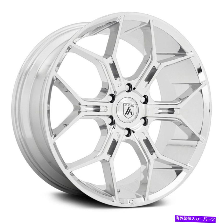 ホイール　４本セット ASANTI ABL-38 MONARCH TRUCK WHEELS 22X9.5（20、6x120.65）Chrome Rimsセット4 Asanti ABL-38 MONARCH TRUCK Wheels 22x9.5 (20, 6x120.65) Chrome Rims Set of 4【並行輸入品】