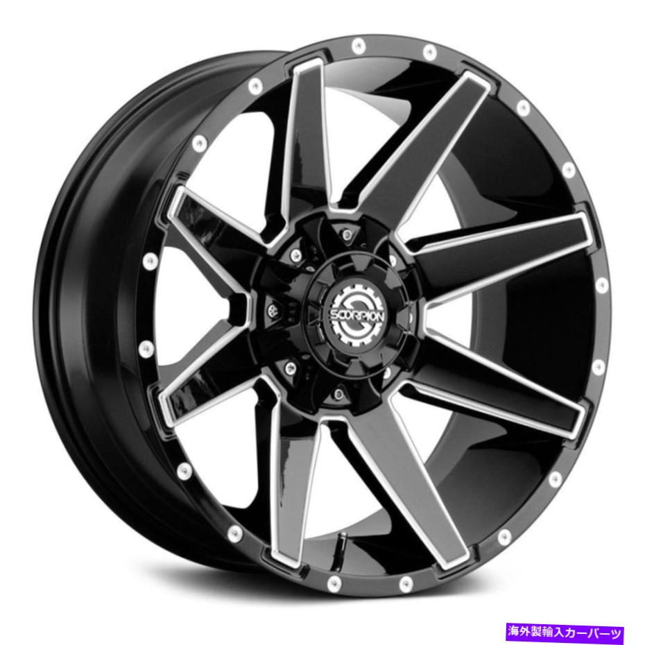ホイール　４本セット Scorpion SC31ホイール22x14（-76、6x139.7、106.1）4のブラックリムセット Scorpion SC31 Wheels 22x14 (-76, 6x139.7, 106.1) Black Rims Set of 4【並行輸入品】｜Us Custom Parts Shop USDM