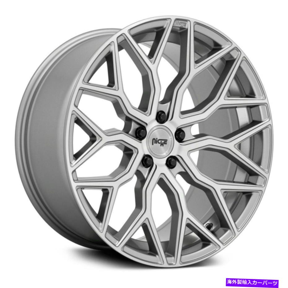 ホイール　４本セット ニッチM265 Mazzantiホイール22x10（30、5x120.65、74.1）4のブラシ付きリムセット Niche M265 MAZZANTI Wheels 22x10 (30, 5x120.65, 74.1) Brushed Rims Set of 4【並行輸入品】