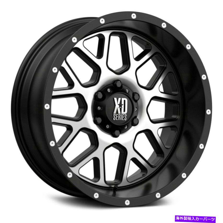 ホイール　４本セット XDシリーズXD820グレネードホイール22x12（-44、6x139.7、106.1）4のブラックリムセット XD Series XD820 GRENADE Wheels 22x12 (-44, 6x139.7, 106.1) Black Rims Set of 4【並行輸入品】