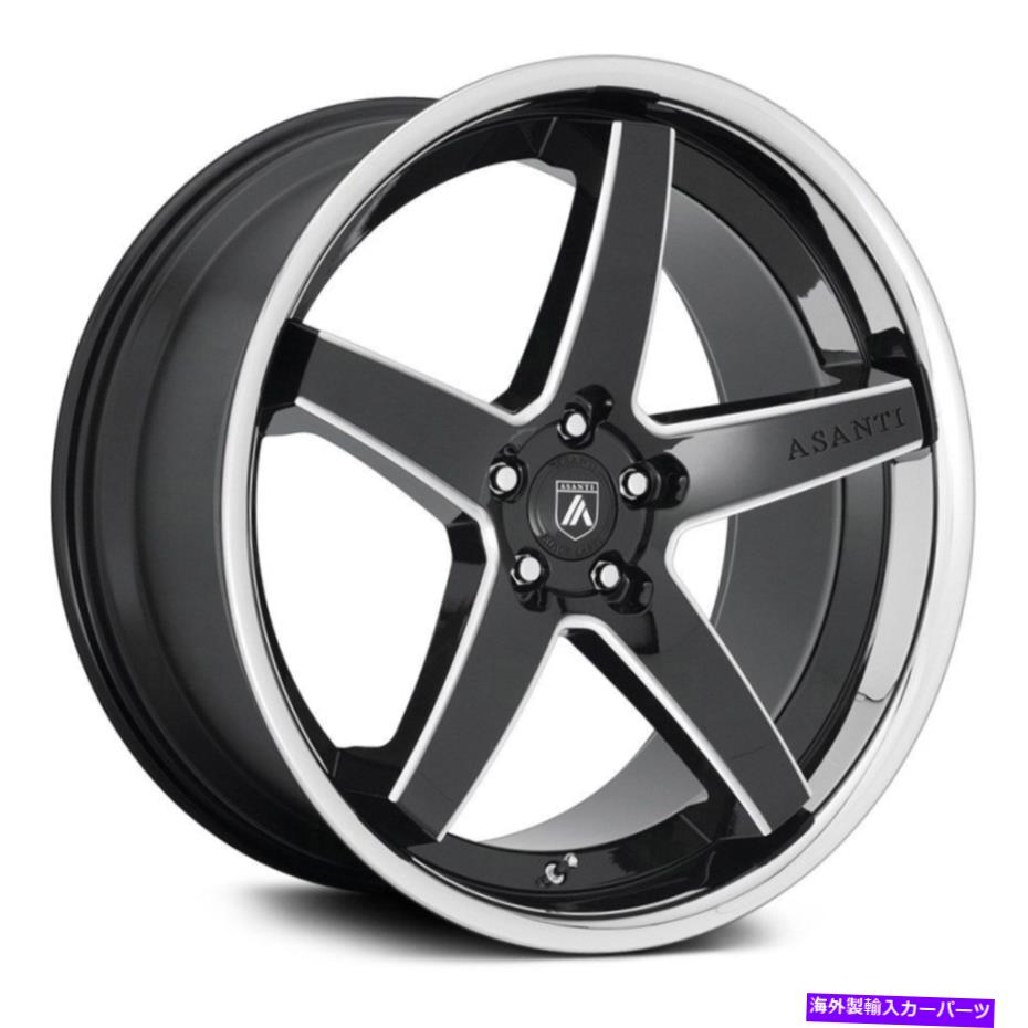 ホイール　４本セット asanti abl-31 regalホイール22x10.5（25、5x114.3、72.56）4のブラックリムセット Asanti ABL-31 REGAL Wheels 22x10.5 (25, 5x114.3, 72.56) Black Rims Set of 4【並行輸入品】