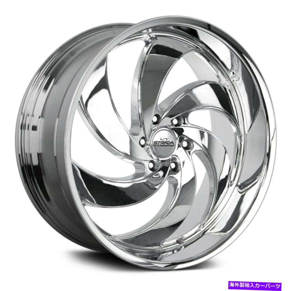 ホイール　４本セット Strada Retro 6ホイール26x10（26、6x135、87.1）4のChrome Rimsセット Strada RETRO 6 Wheels 26x10 (26, 6x135, 87.1) Chrome Rims Set of 4【並行輸入品】