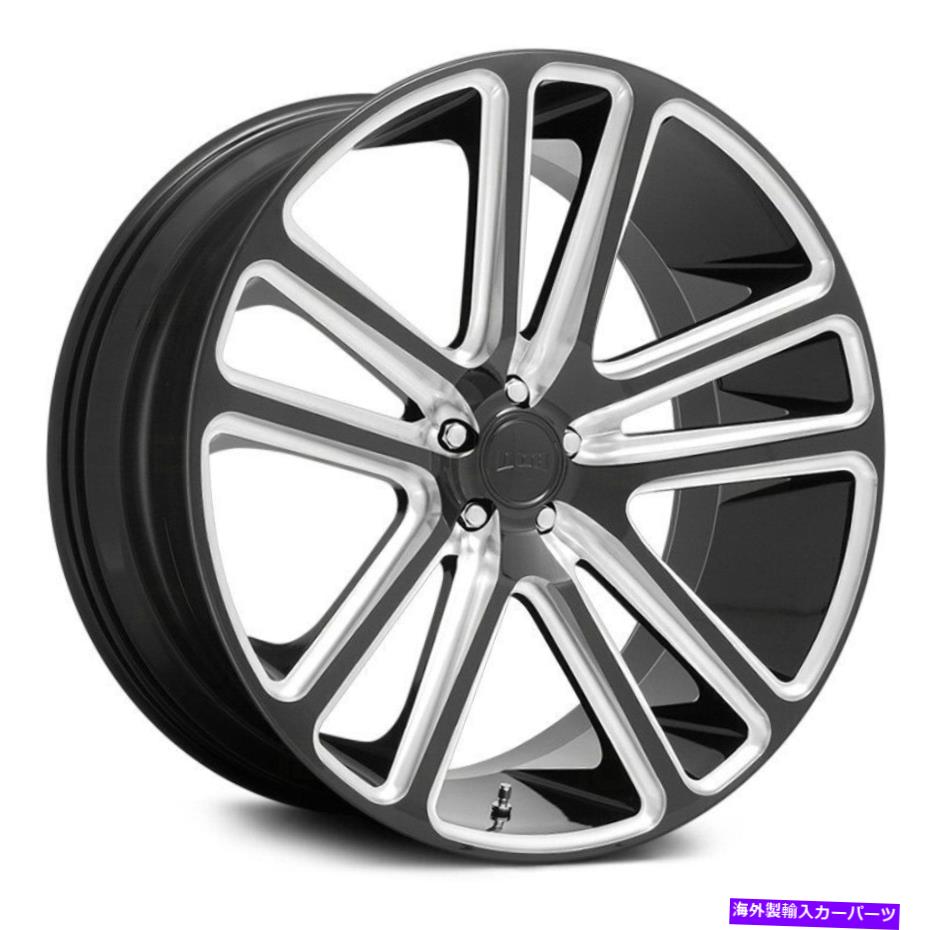 ホイール　４本セット ダブS255フレックスホイール24x10（10、5x127、78.1）4のブラックリムセット Dub S255 FLEX Wheels 24x10 (10, 5x127, 78.1) Black Rims Set of 4【並行輸入品】