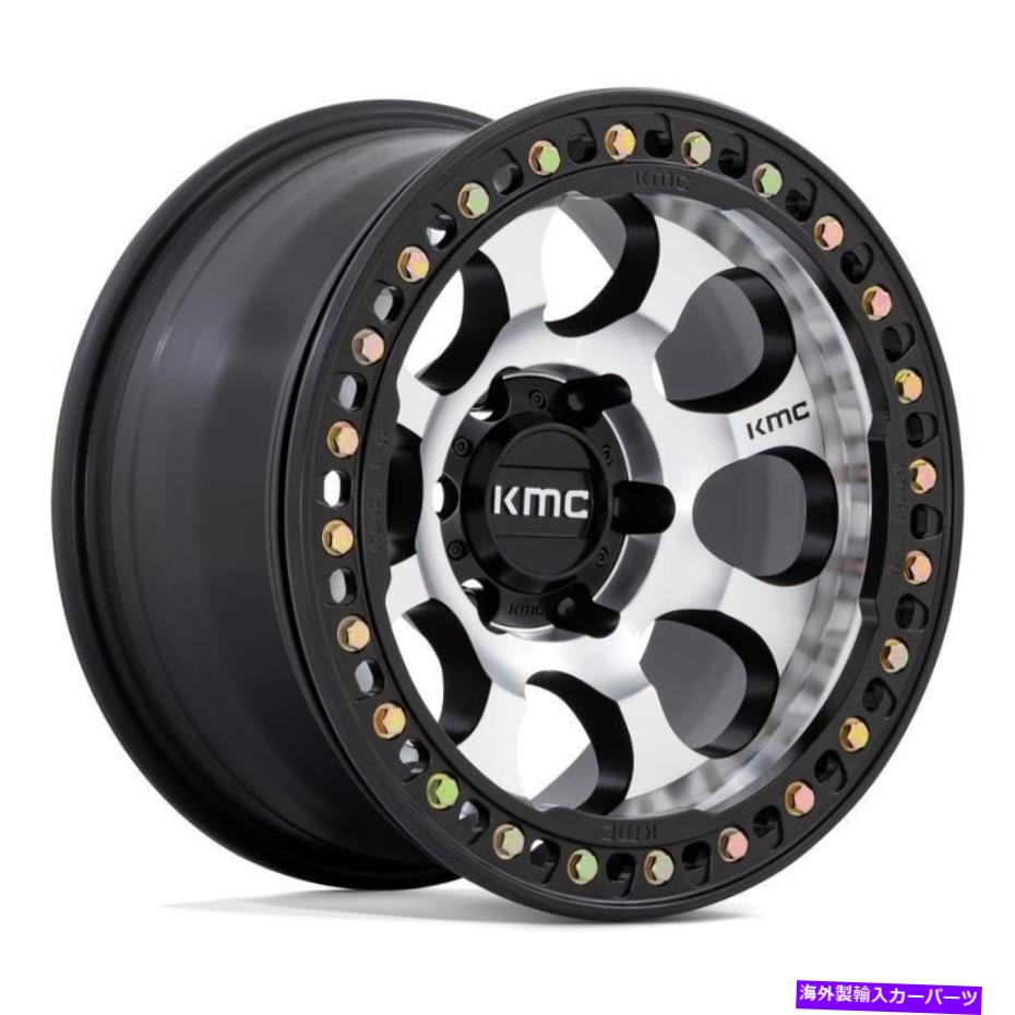 ホイール 4本セット KMC KM237 Riot BeadLock Wheels 17x9(-12、6x135、87.1)4の機械加工されたリムセット KMC KM237 RIOT BEADLOCK Wheels 17x9 (-12, 6x135, 87.1) Machined Rims Set of 4【並行輸入品】