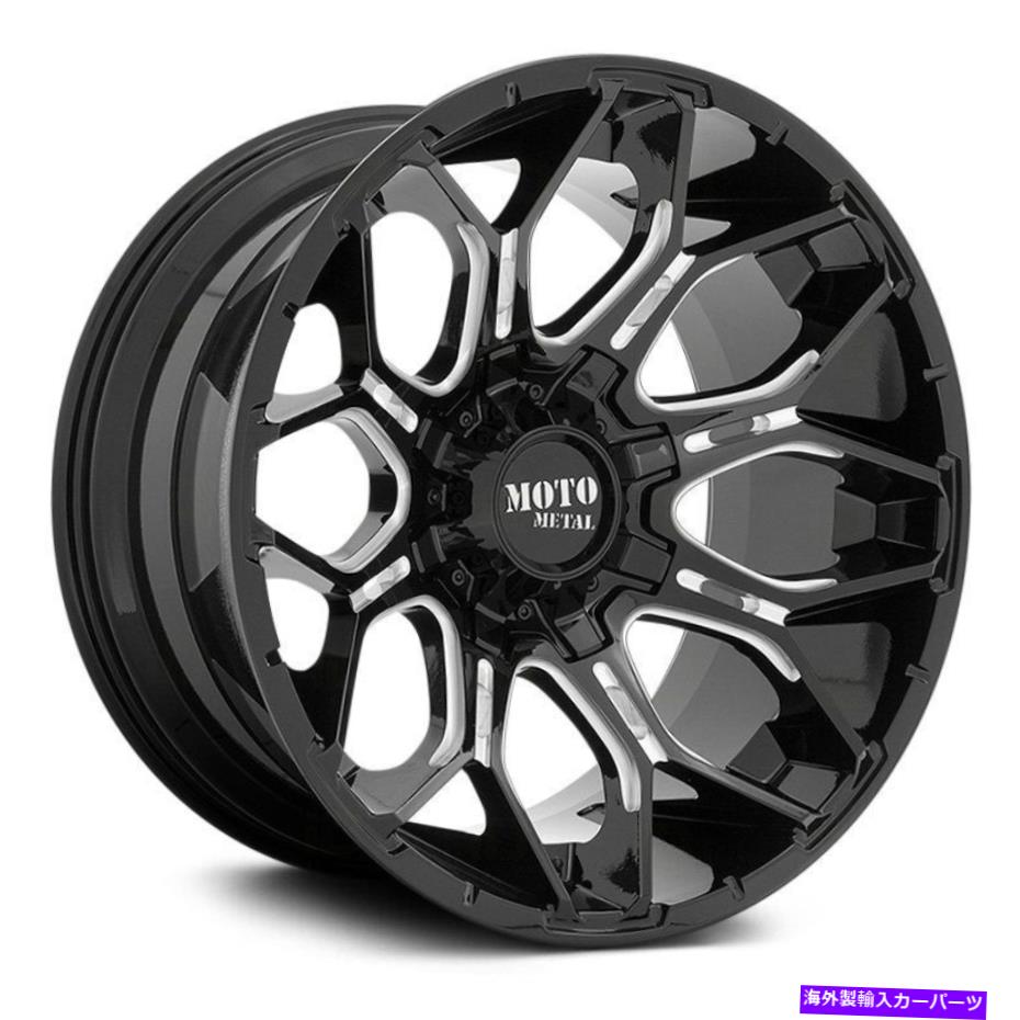 ホイール　４本セット Moto Metal Mo808スナイパーホイール22x12（-44、8x165.1、125.1）4のブラックリムセット Moto Metal MO808 SNIPER Wheels 22x12 (-44, 8x165.1, 125.1) Black Rims Set of 4【並行輸入品】｜Us Custom Parts Shop USDM