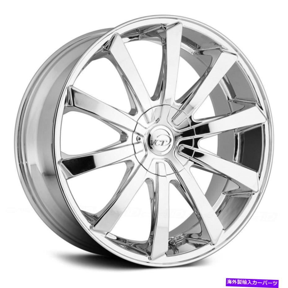 ホイール　４本セット VCT V48ホイール24x9（20、5x120.65、78.1）4のクロムリムセット VCT V48 Wheels 24x9 (20, 5x120.65, 78.1) Chrome Rims Set of 4【並行輸入品】 438,125円