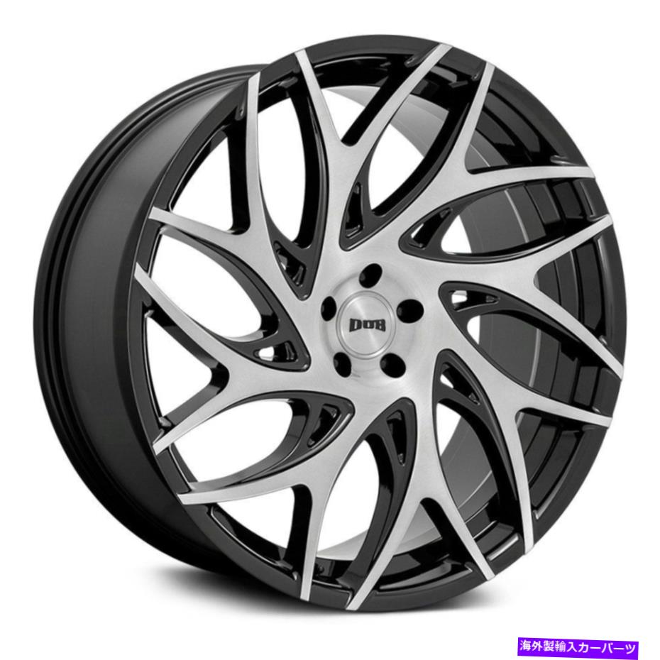 ホイール　４本セット ダブS260 G.O.A.T.ホイール24x10（25、6x139.7、106.1）4のブラックリムセット Dub S260 G.O.A.T. Wheels 24x10 (25, 6x139.7, 106.1) Black Rims Set of 4【並行輸入品】