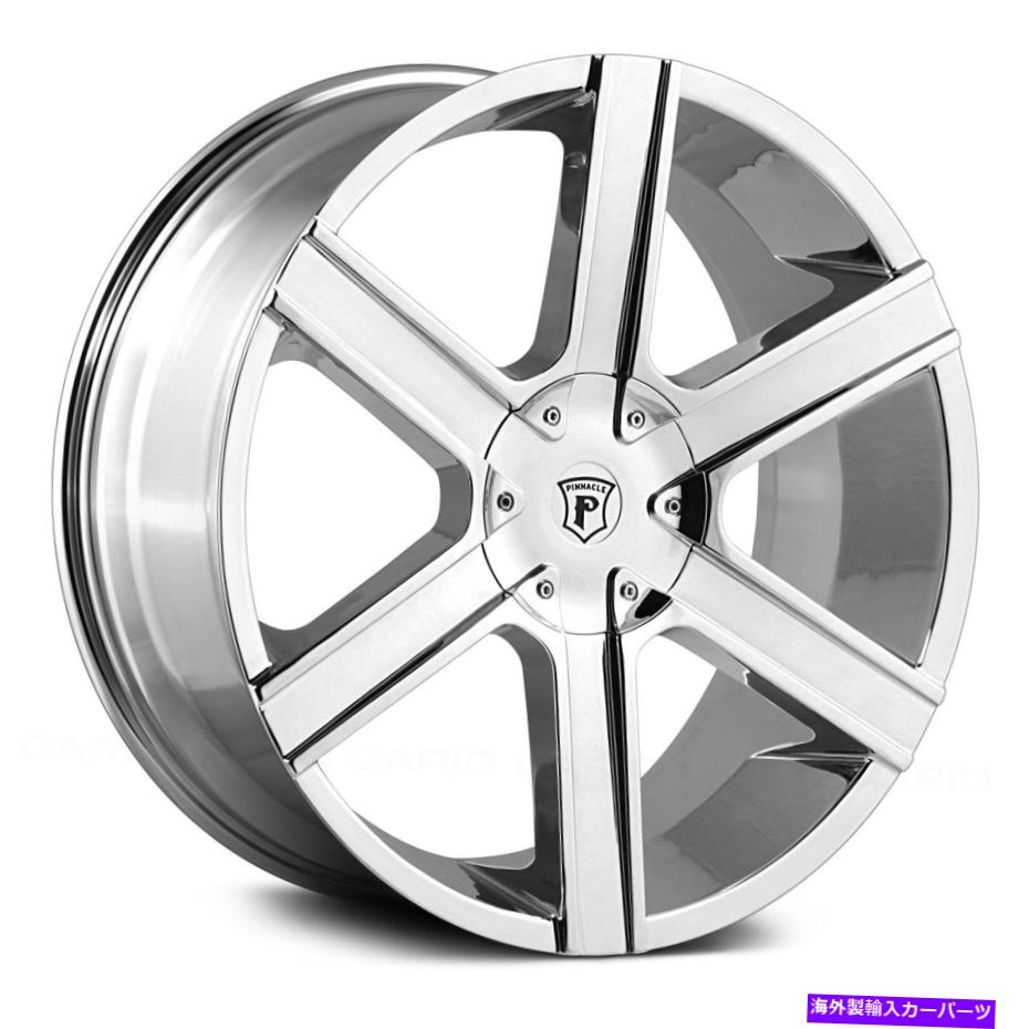 ホイール　４本セット ピナクルP92ギャラントホイール22x9（40、5x114.3、74.1）4のクロムリムセット Pinnacle P92 GALLANT Wheels 22x9 (40, 5x114.3, 74.1) Chrome Rims Set of 4【並行輸入品】