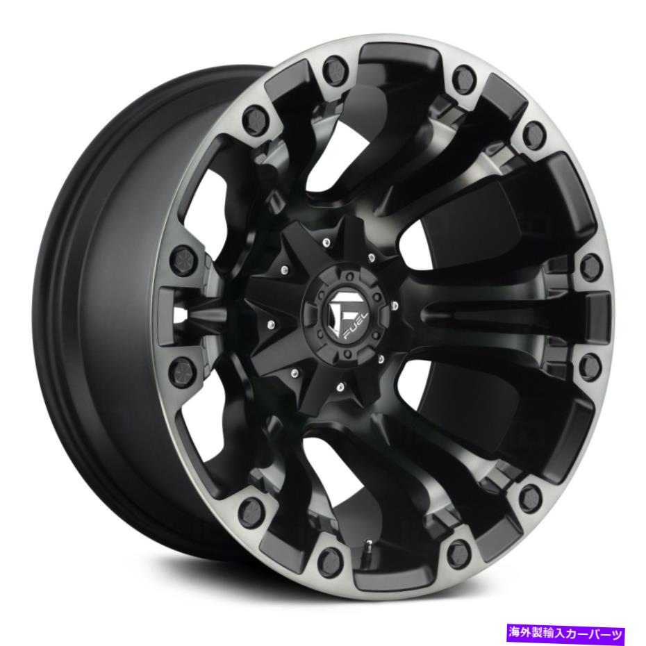 ホイール　４本セット 燃料D569蒸気1PCホイール22x10（-19、6x139.7、106.1）4のブラックリムセット Fuel D569 VAPOR 1PC Wheels 22x10 (-19, 6x139.7, 106.1) Black Rims Set of 4【並行輸入品】