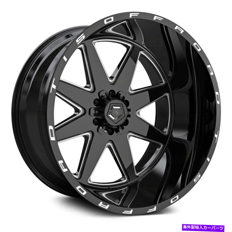 ホイール　４本セット Tis 551bmホイール22x12（-44、6x139.7、108）4のブラックリムセット TIS 551BM Wheels 22x12 (-44, 6x139.7, 108) Black Rims Set of 4【並行輸入品】