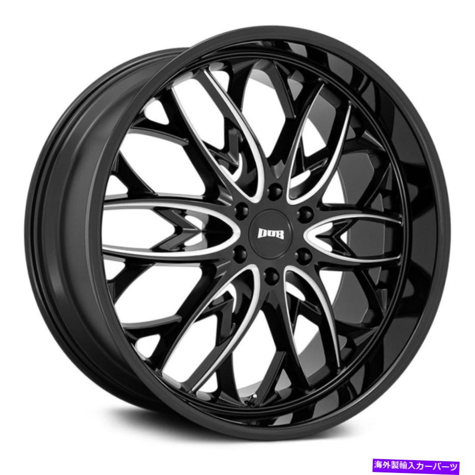 ホイール 4本セット ダブS263 OGホイール26x10(25、6x139.7、106.1)4のブラックリムセット Dub S263 OG Wheels 26x10 (25, 6x139.7, 106.1) Black Rims Set of 4【並行輸入品】|Us Custom Parts Shop USDM
