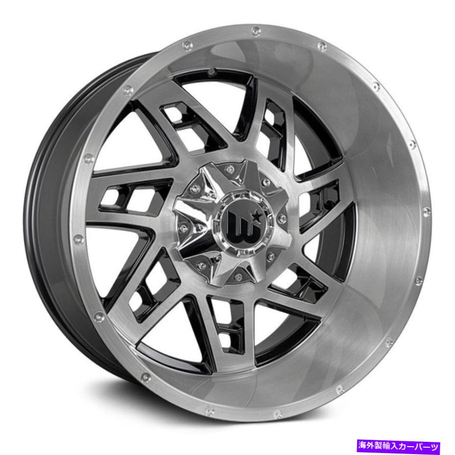 ホイール　４本セット ウェスタンコルトホイール22x12（-44、8x170、124.9）4のブラシ付きリムセット Western Colt Wheels 22x12 (-44, 8x170, 124.9) Brushed Rims Set of 4【並行輸入品】