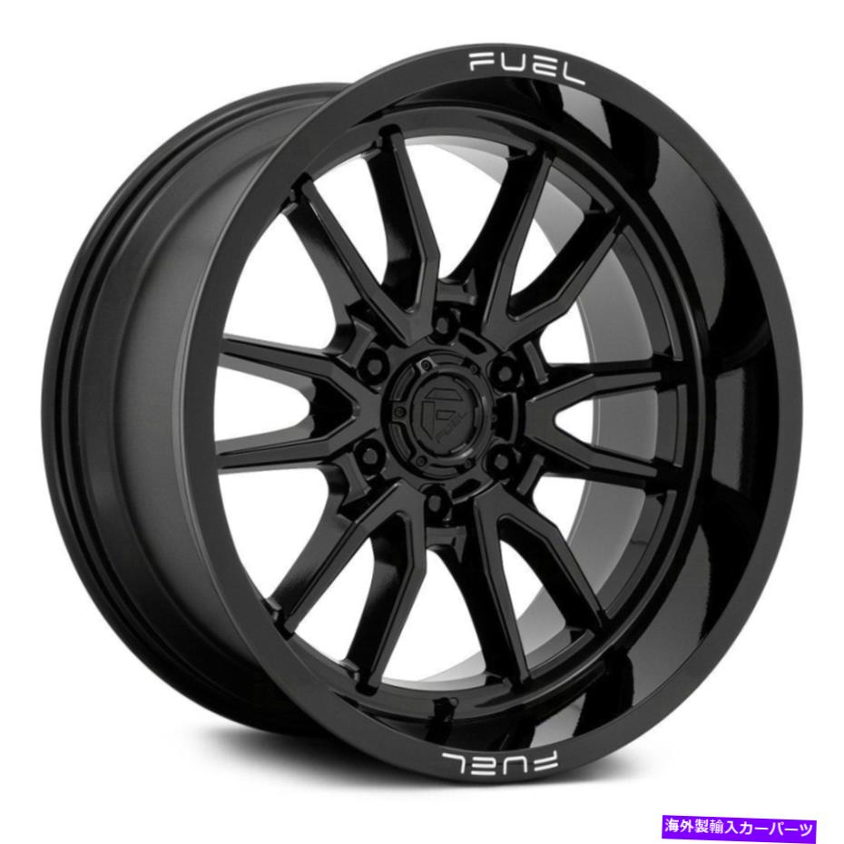 ホイール　４本セット Fuel D760 Clash 6 1PCホイール22x12（-44、6x139.7、106.1）4のブラックリムセット Fuel D760 CLASH 6 1PC Wheels 22x12 (-44, 6x139.7, 106.1) Black Rims Set of 4【並行輸入品】