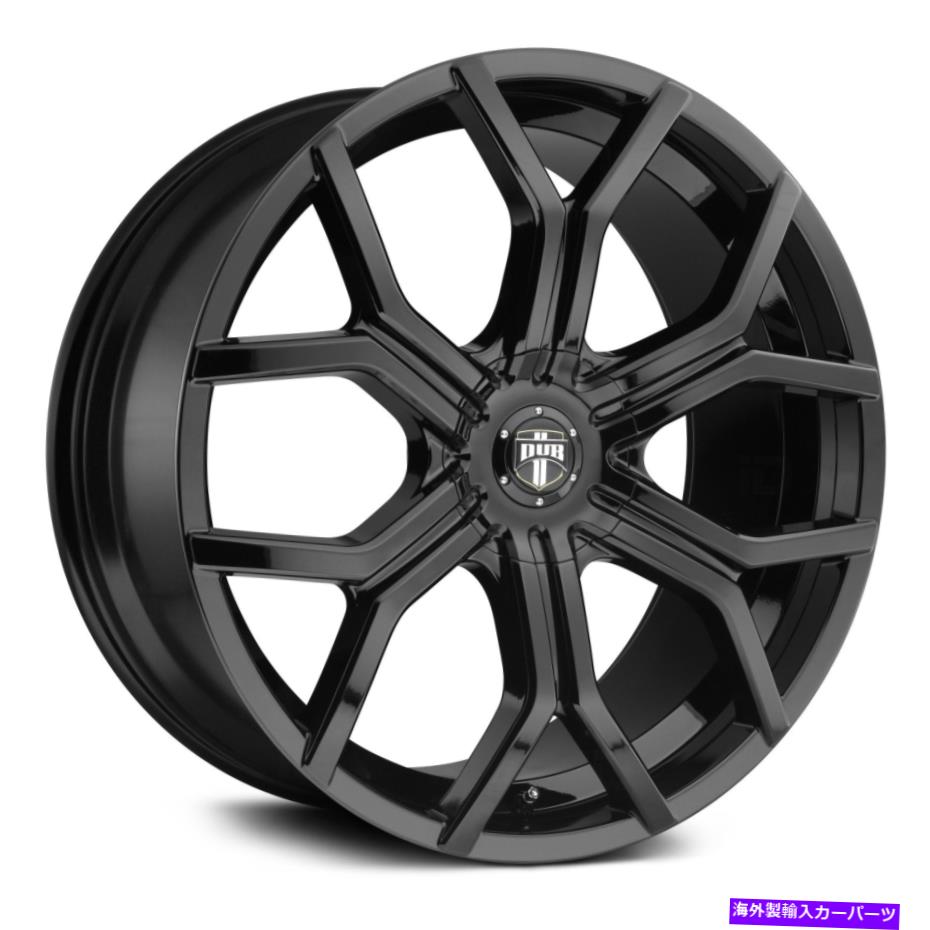 ホイール　４本セット ダブS208ロイヤリティホイール22x9.5（30、6x132、74.5）4のブラックリムセット Dub S208 ROYALTY Wheels 22x9.5 (30, 6x132, 74.5) Black Rims Set of 4【並行輸入品】