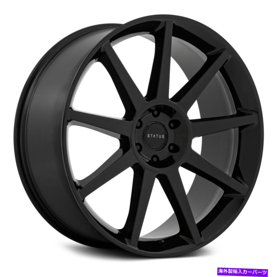 ホイール 4本セット ステータスマンモスホイール24x10(20、5x112、66.56)4のブラックリムセット Status MAMMOTH Wheels 24x10 (20, 5x112, 66.56) Black Rims Set of 4【並行輸入品】|Us Custom Parts Shop USDM