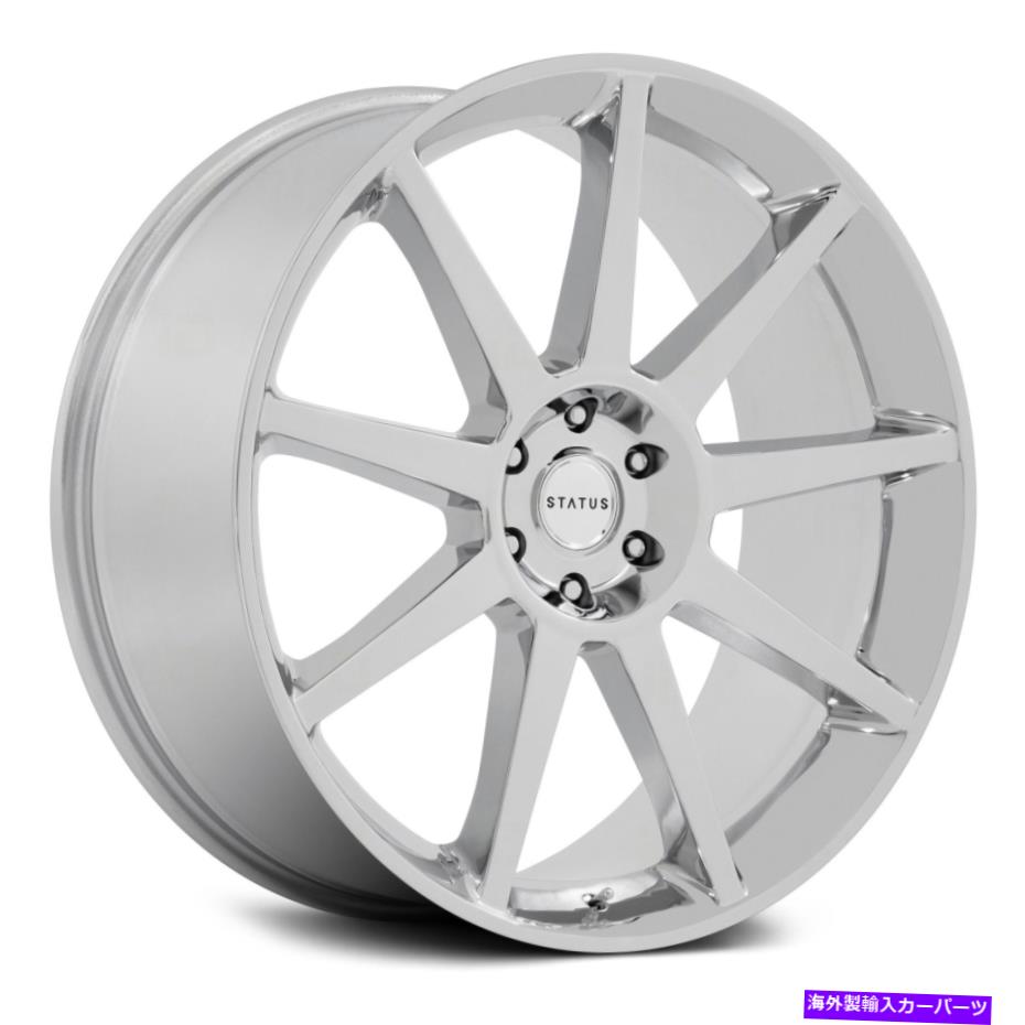 ホイール　４本セット ステータスマンモスホイール22x9.5（25、6x139.7、106.1）4のクロムリムセット Status MAMMOTH Wheels 22x9.5 (25, 6x139.7, 106.1) Chrome Rims Set of 4【並行輸入品】