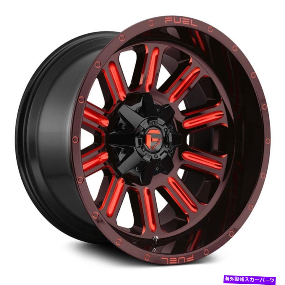 ホイール　４本セット 燃料D621ハードライン1PCホイール22x12（-45、6x139.7、106.1）4のブラックリムセット Fuel D621 HARDLINE 1PC Wheels 22x12 (-45, 6x139.7, 106.1) Black Rims Set of 4【並行輸入品】