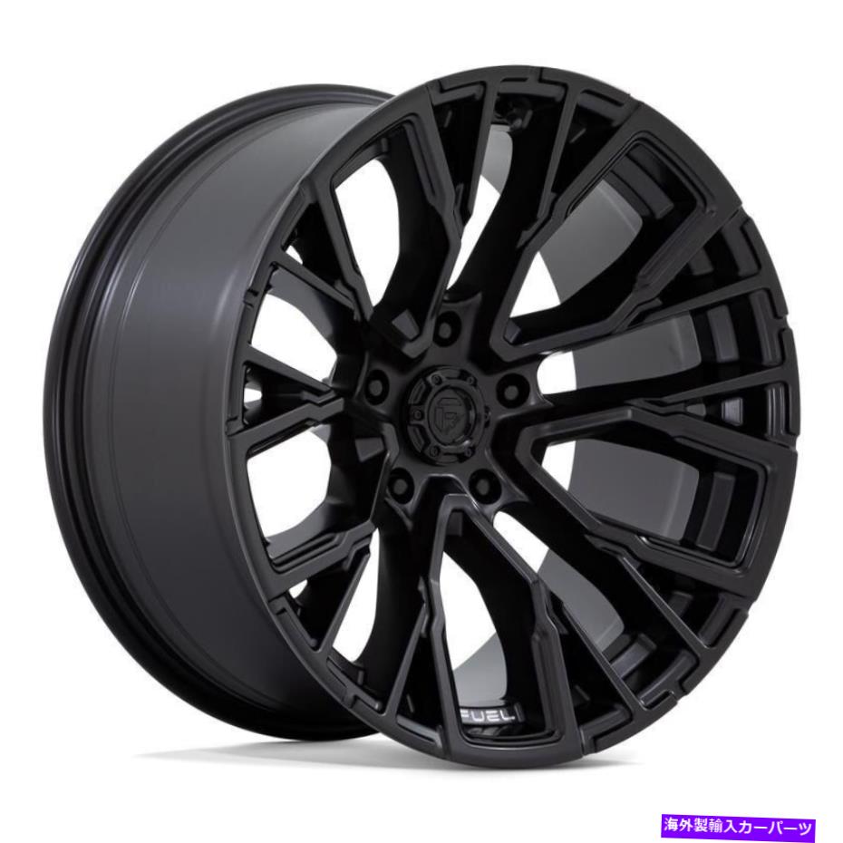 ホイール　４本セット Fuel D847 Rebar 5 1PCホイール22x12（-44、5x127、71.5）4のブラックリムセット Fuel D847 REBAR 5 1PC Wheels 22x12 (-44, 5x127, 71.5) Black Rims Set of 4【並行輸入品】