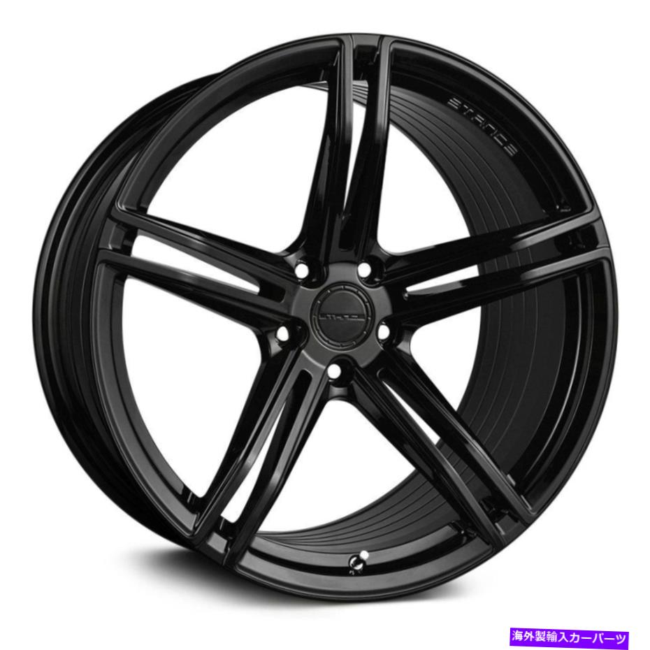 ホイール　４本セット スタンスSF08ホイール20x10（20、5x114.3、71.5）4のブラックリムセット Stance SF08 Wheels 20x10 (20, 5x114.3, 71.5) Black Rims Set of 4【並行輸入品】