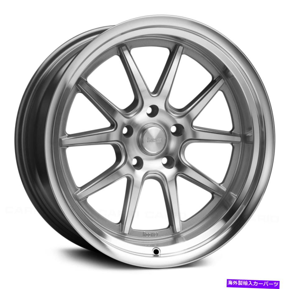 ホイール　４本セット ロケットレーシング攻撃ホイール18x8（26、5x114.3、78.1）4のチタンリムセット Rocket Racing Attack Wheels 18x8 (26, 5x114.3, 78.1) Titanium Rims Set of 4【並行輸入品】