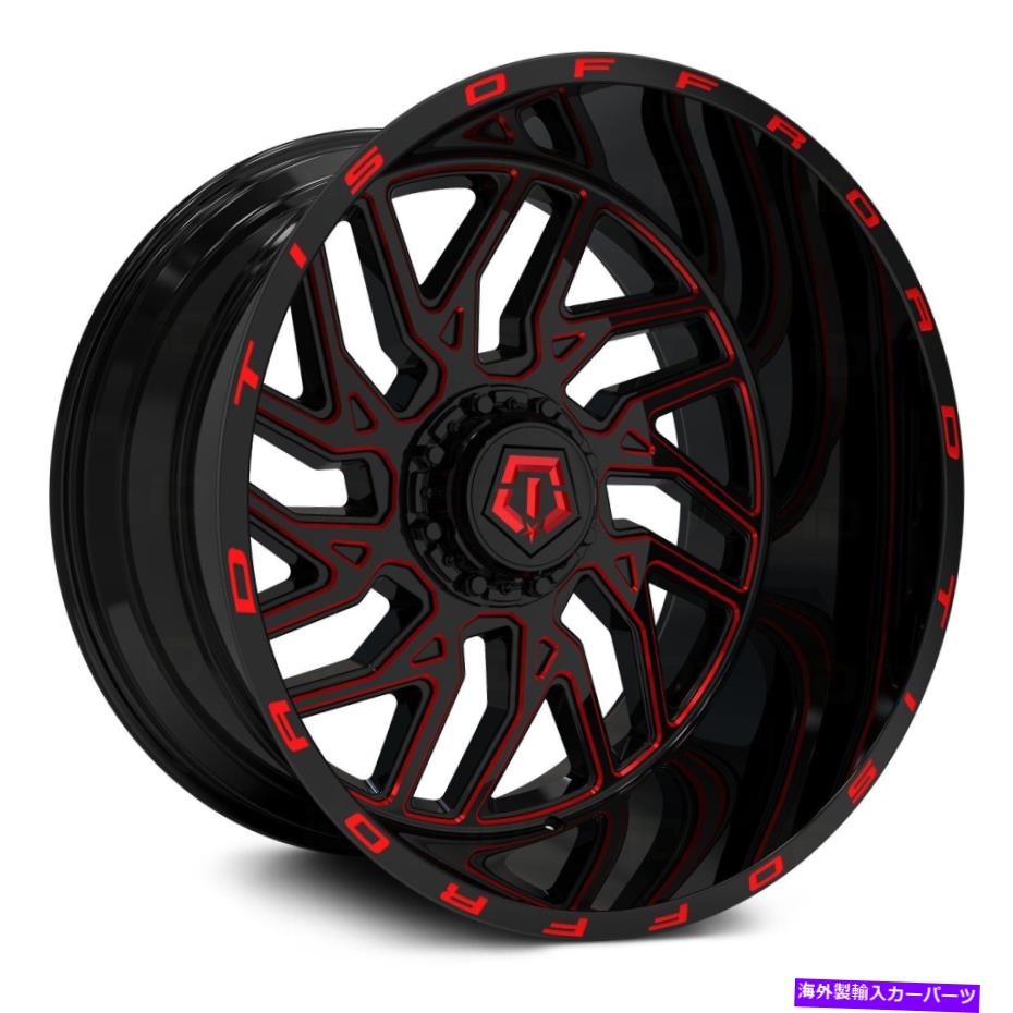 ホイール　４本セット 覆われたラグホイールを備えたTIS 544BMR 20x12（-44、6x139.7）4のブラックリムセット TIS 544BMR with COVERED LUGS Wheels 20x12 (-44, 6x139.7) Black Rims Set of 4【並行輸入品】