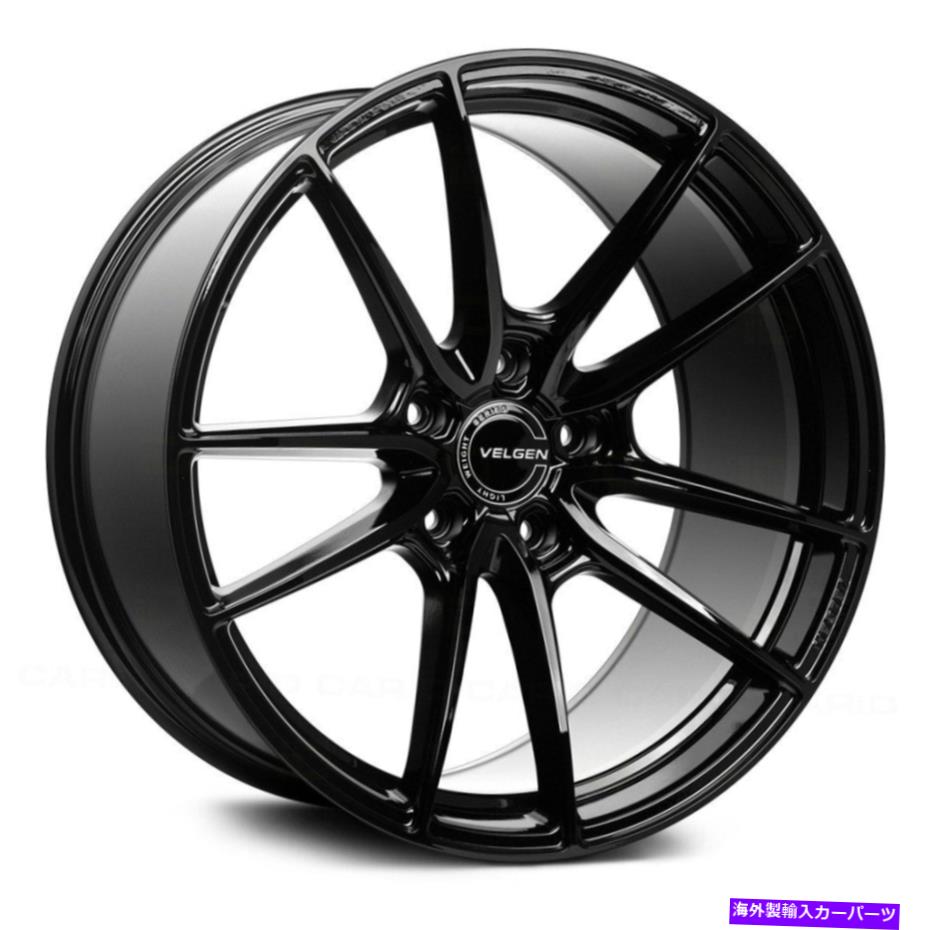 ホイール　４本セット Velgen VF5ホイール22x10.5（30、5x114.3、70.5）4のブラックリムセット Velgen VF5 Wheels 22x10.5 (30, 5x114.3, 70.5) Black Rims Set of 4【並行輸入品】