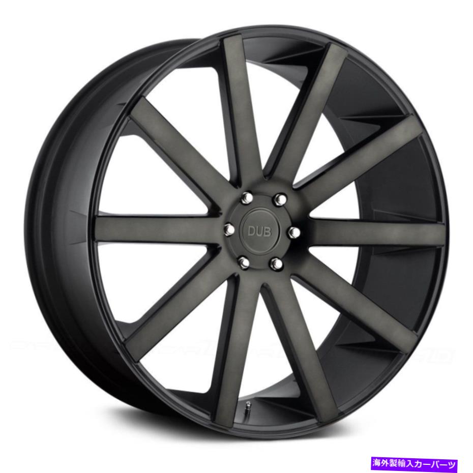 ホイール　４本セット ダブS121ショットカラホイール22x10.5（35、5x127、71.5）4のブラックリムセット Dub S121 SHOT CALLA Wheels 22x10.5 (35, 5x127, 71.5) Black Rims Set of 4【並行輸入品】