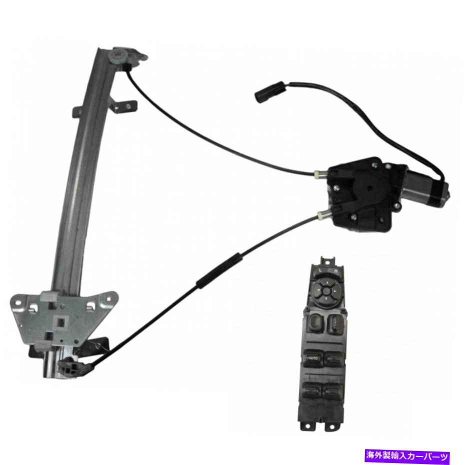 Window Regulator ダッジトラック用のモーターとマスタースイッチLHを備えたフロントパワーウィンドウレギュレーター Front Power Window Regulator with Motor & Master Switch LH for Dodge Truck【並行輸入品】