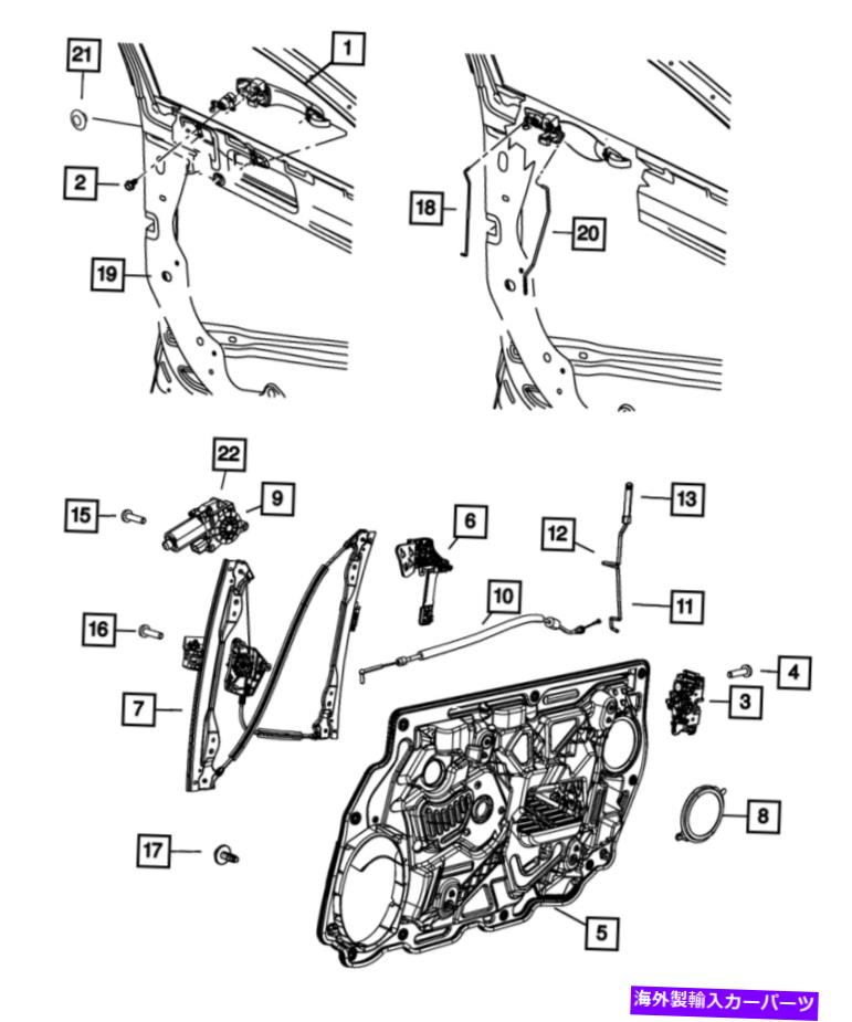Window Regulator 本物のMoparフロントドアウィンドウレギュレーター右68104204AA Genuine Mopar Front Door Window Regulator Right 68104204AA【並行輸入品】