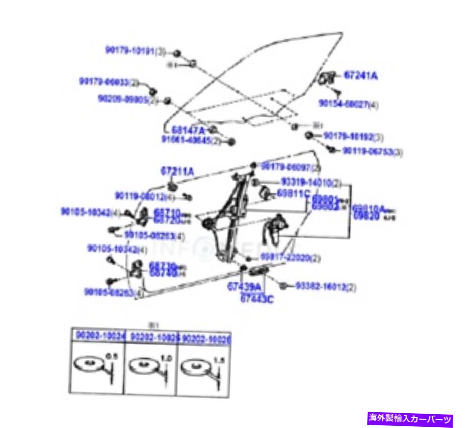 Window Regulator 本物のトヨタスープラJZ80 MKIVドライバーLHウィンドウレギュレーター69802-14111 Genuine Toyota Supra JZ80 MKIV Drivers LH Window Regulator 69802-14111【並行輸入品】