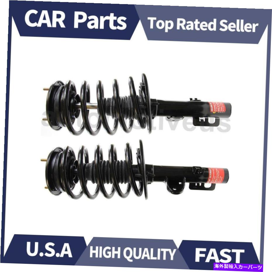 サスペンション ペアフロント左+右ストラット＆コイルスプリングアセンブリモンローのフォード2008-2009 Pair Front Left+Right Strut & Coil Spring Assembly Monroe For Ford 2008-2009【並行輸入品】