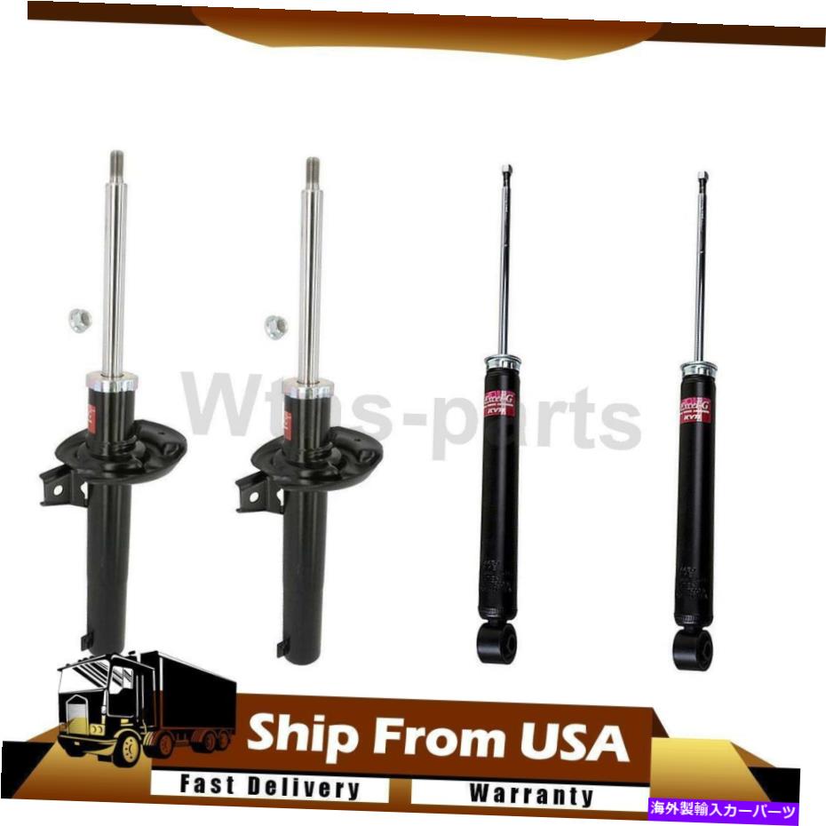 サスペンション 2010-2013フォルクスワーゲンゴルフ(22mmストラットピストン)のKybフロントリアショック&ストラット KYB Front Rear Shock & Struts For 2010-2013 Volkswagen Golf (22mm Strut Piston)【並行輸入品】