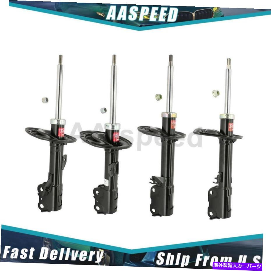 サスペンション 2009-2011レクサスES350の4xサスペンションストラットフロントリアKYBショック＆ストラット 4X Suspension Strut Front Rear KYB Shocks & Struts For 2009-2011 Lexus ES350【並行輸入品】