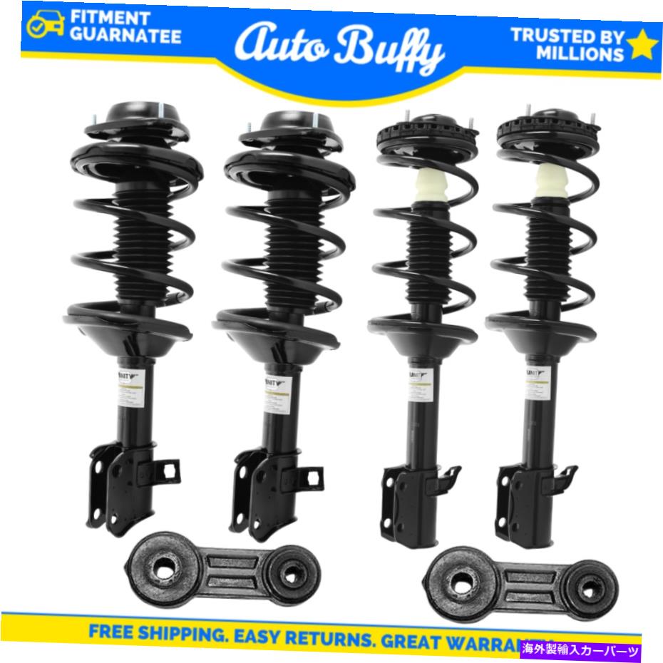 サスペンション Unity6PCフロント左＆後部左支柱とコイルスプリング +揺れ棒レガシー用 UNITY 6PC Front Left & Rear Left Struts and Coil Spring + Sway Bars for Legacy【並行輸入品】
