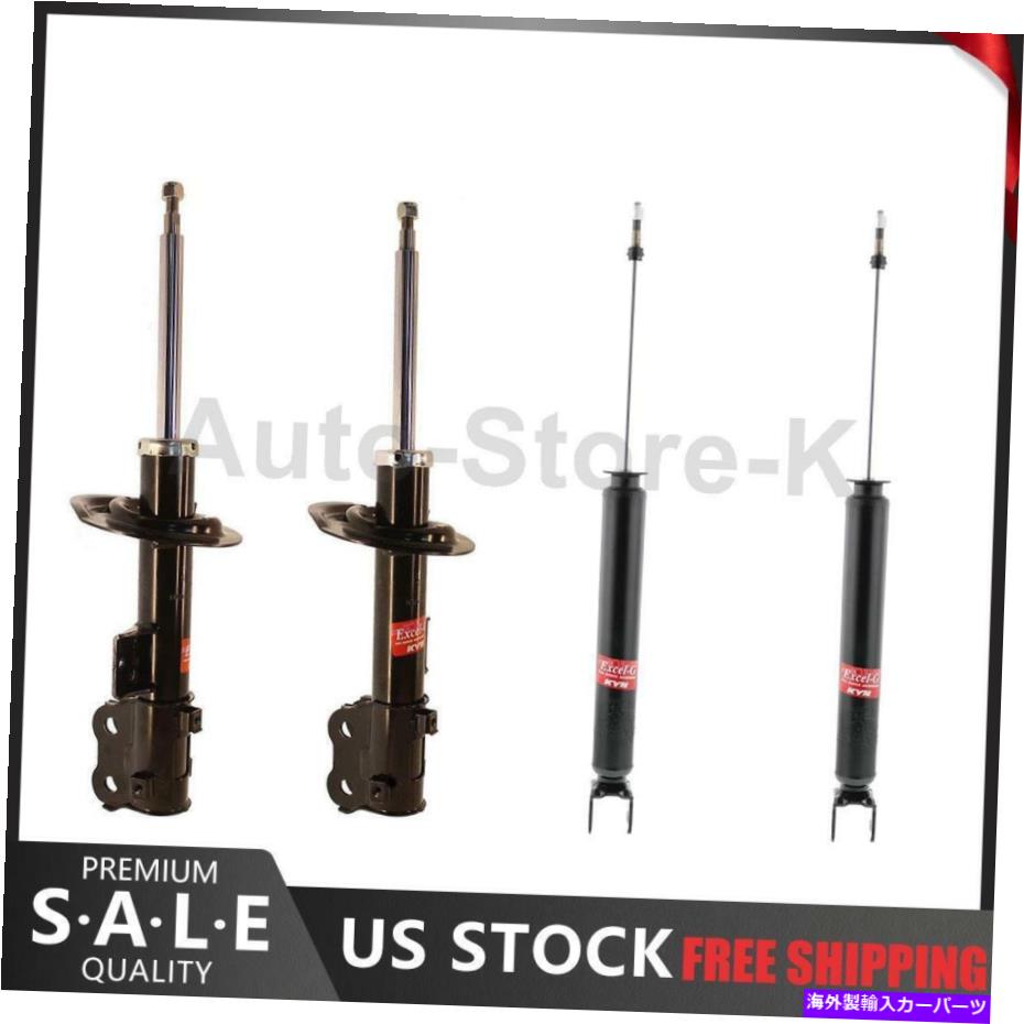 サスペンション KYBフロント＆リアショック完全なストラットセット2013-2014ヒュンダイソナタ KYB Front & Rear Shock Complete Strut Set of 4 for 2013-2014 Hyundai Sonata【並行輸入品】