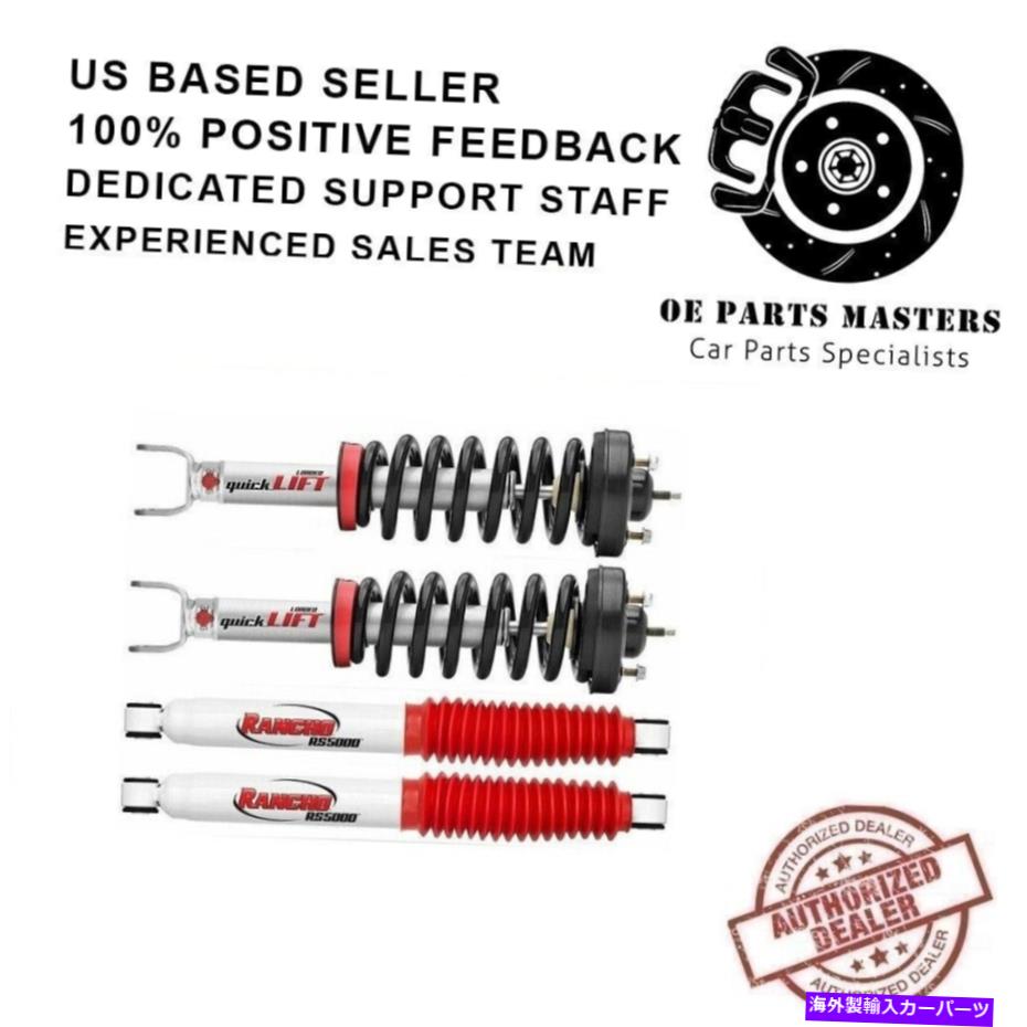 サスペンション ランチョクイックリフトフロントセットストラットリア/アセンブリショックアブソーバーフィットラム Rancho QuickLIFT Front Set of Strut Rear/Assemblies Shock Absorbers fits Ram【並行輸入品】