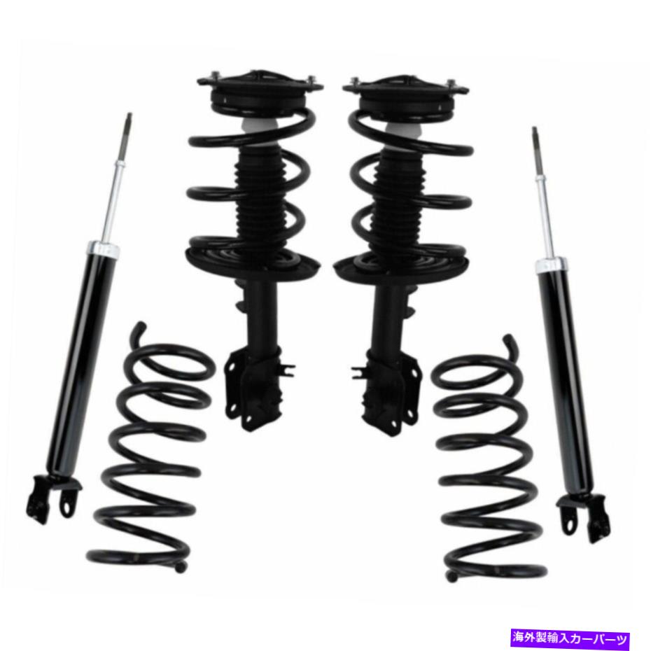 サスペンション 6ピースサスペンションキットコイルスプリングスショックアブソーバーストラット＆スプリングアセンブリ 6 Piece Suspension Kit Coil Springs Shock Absorbers Strut & Spring Assembly【並行輸入品】