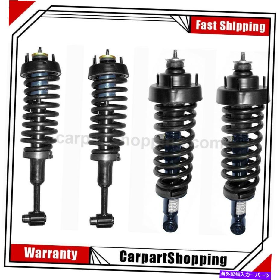 サスペンション 4モンローショックコンプリートストラットコイルスプリングフロントリア2002-2003 4 Monroe Shock Complete Struts Coil Spring Front Rear For Mercury 2002-2003【並行輸入品】