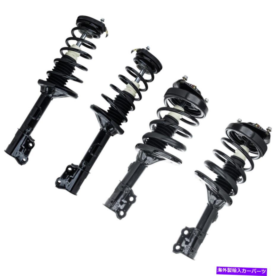 サスペンション 4つのショックアブソーバーとストラットアセンブリのフロントとリアの左と右のセット Set of 4 Shock Absorber and Strut Assemblies Front & Rear Left-and-Right【並行輸入品】