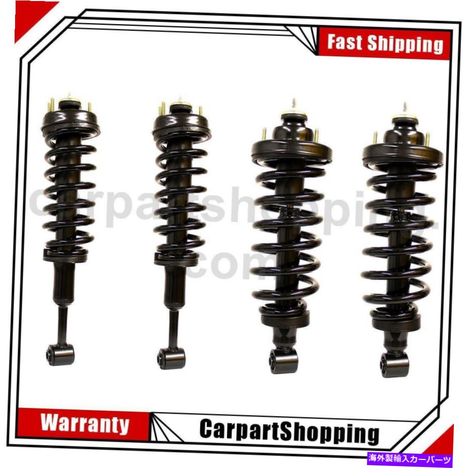 サスペンション Ford 2006-2010のフロント＆リアコンプリートストラット＆コイルスプリング4PCSモンロー Front & Rear Complete Strut & Coil Spring 4PCS Monroe For Ford 2006-2010【並行輸入品】