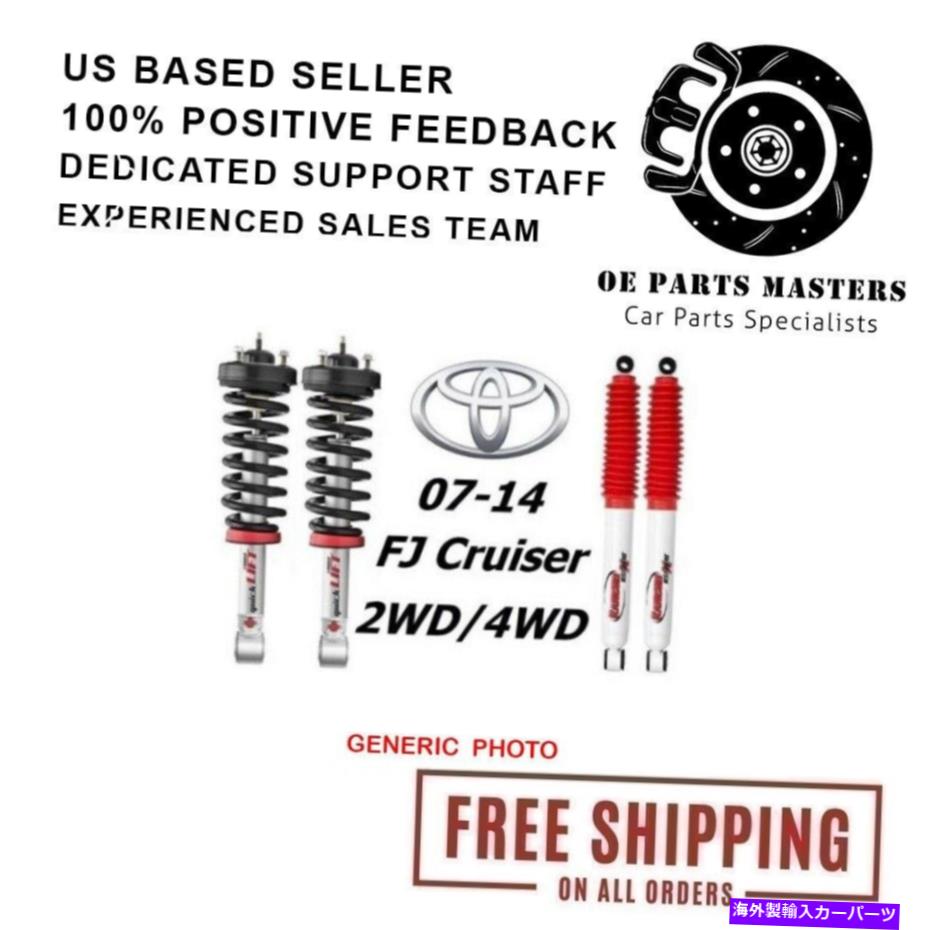 サスペンション ランチョフィット07-14トヨタFJクルーザー2WD/4WDクイックリフトストラット+RS5000リアショック Rancho fits 07-14 Toyota FJ Cruiser 2WD/4WD Quicklift Struts+RS5000 Rear Shocks【並行輸入品】｜Us Custom Parts Shop USDM