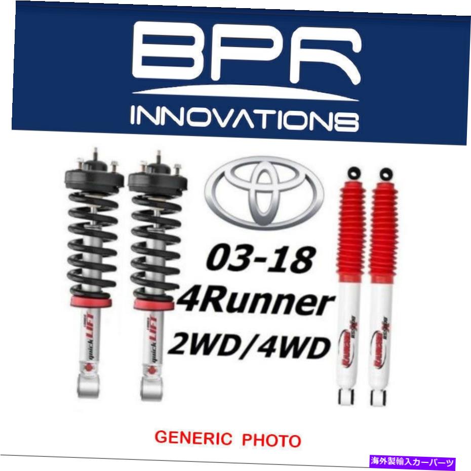 サスペンション 03-18トヨタ4ランナー2WD/4WDクイックリフトストラット＆RS5000リアショックのランチョ Rancho For 03-18 Toyota 4Runner 2WD/4WD Quicklift Struts & RS5000 Rear Shocks【並行輸入品】