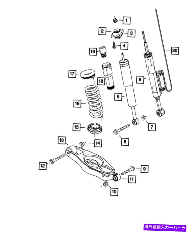 サスペンション 本物のMOPARサスペンションショックアブソーバー右5181804AA Genuine Mopar Suspension Shock Absorber Right 5181804AA【並行輸入品】