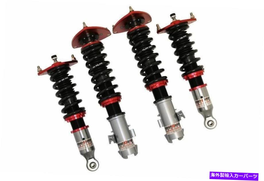 サスペンション 正面左右右右kyb MEGAN 32way Street Coilover Suspension Spring+Shock+Camber for Impreza WRX 08-14【並行輸入品】