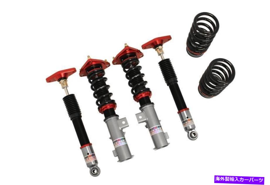 サスペンション trqフロントリアエアバッグスプリングコンプレッサーポンプバルブサスペンション6pc MEGAN Street Coilover Suspension Shock+Spring+Camber for Genesis Coupe 09-10【並行輸入品】