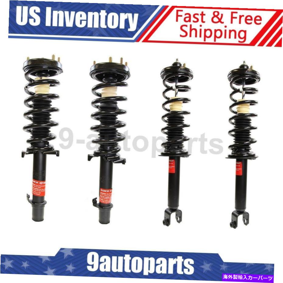 サスペンション フロントフロントb6 Monroe Complete Strut & Coil Spring Front Rear Set of 4 For 2010-2012 Acura TSX【並行輸入品】