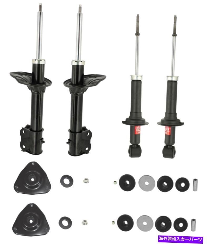 サスペンション モンローショック＆＆ストラットストラット2xフィットフィットインプレッサ KYB Front & Rear Suspension Struts and Mounts Kit For Mitsubishi Outlander 05-06【並行輸入品】