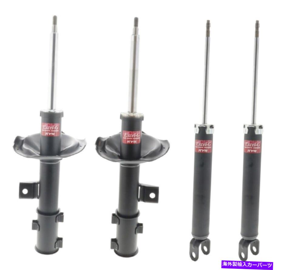 サスペンション フロントリアクルーツクルーツスプリング1997-03 4pc KYB Front & Rear Suspension Strut Shock Absorbers Kit for Kia Magentis 2006-2009【並行輸入品】